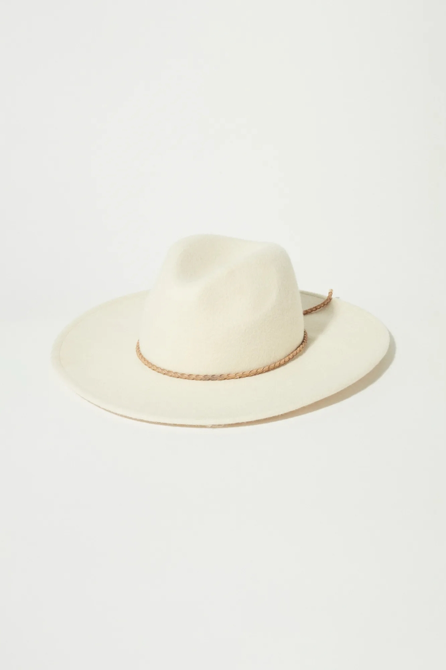 CREAM LEATHER BRAIDED RANGER — NATURAL — image 1
