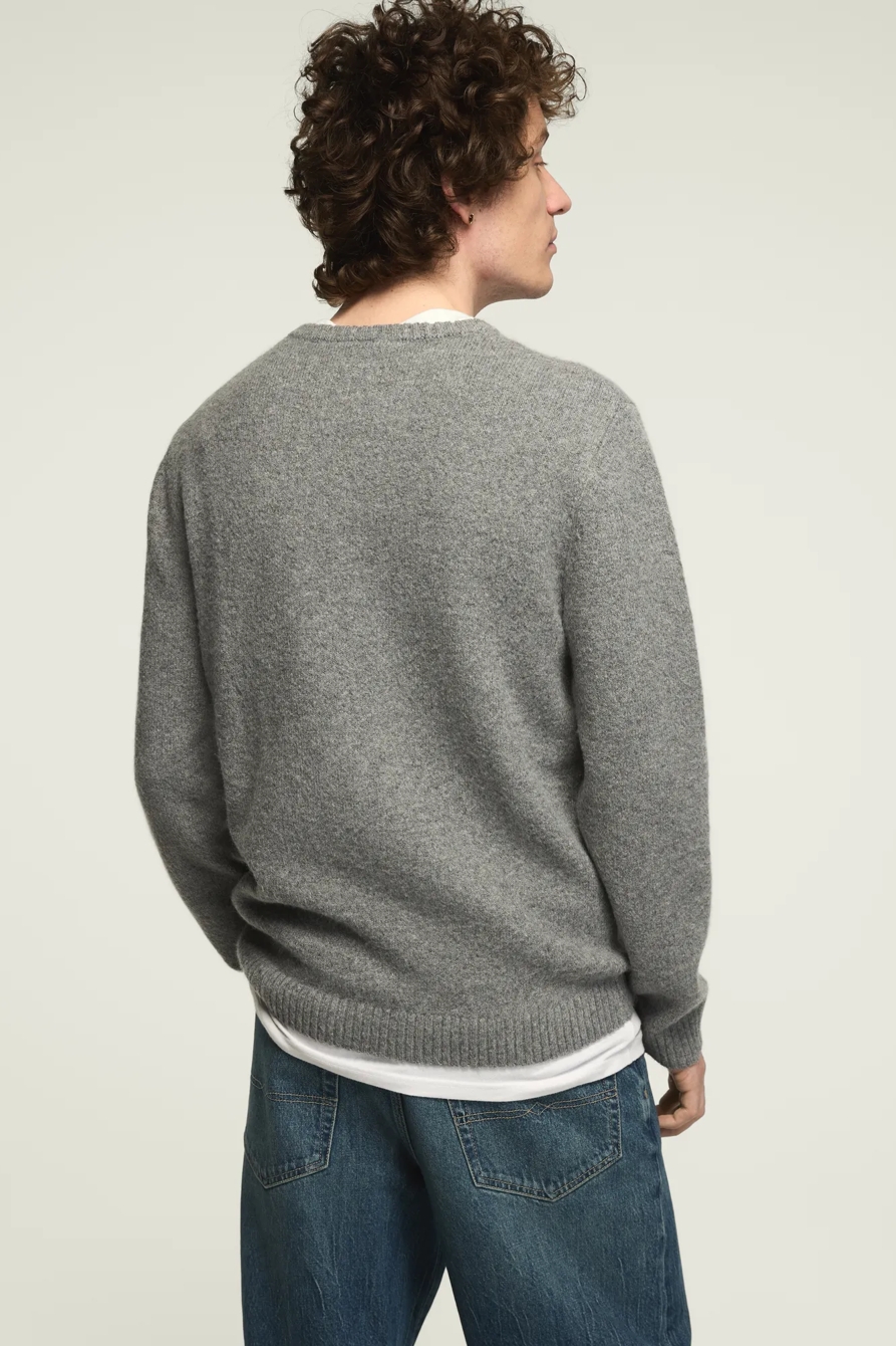 SPIDERMAN INSTARSIA CREW NECK SWEATER — MEDIUM HEATHER GREY — image 3