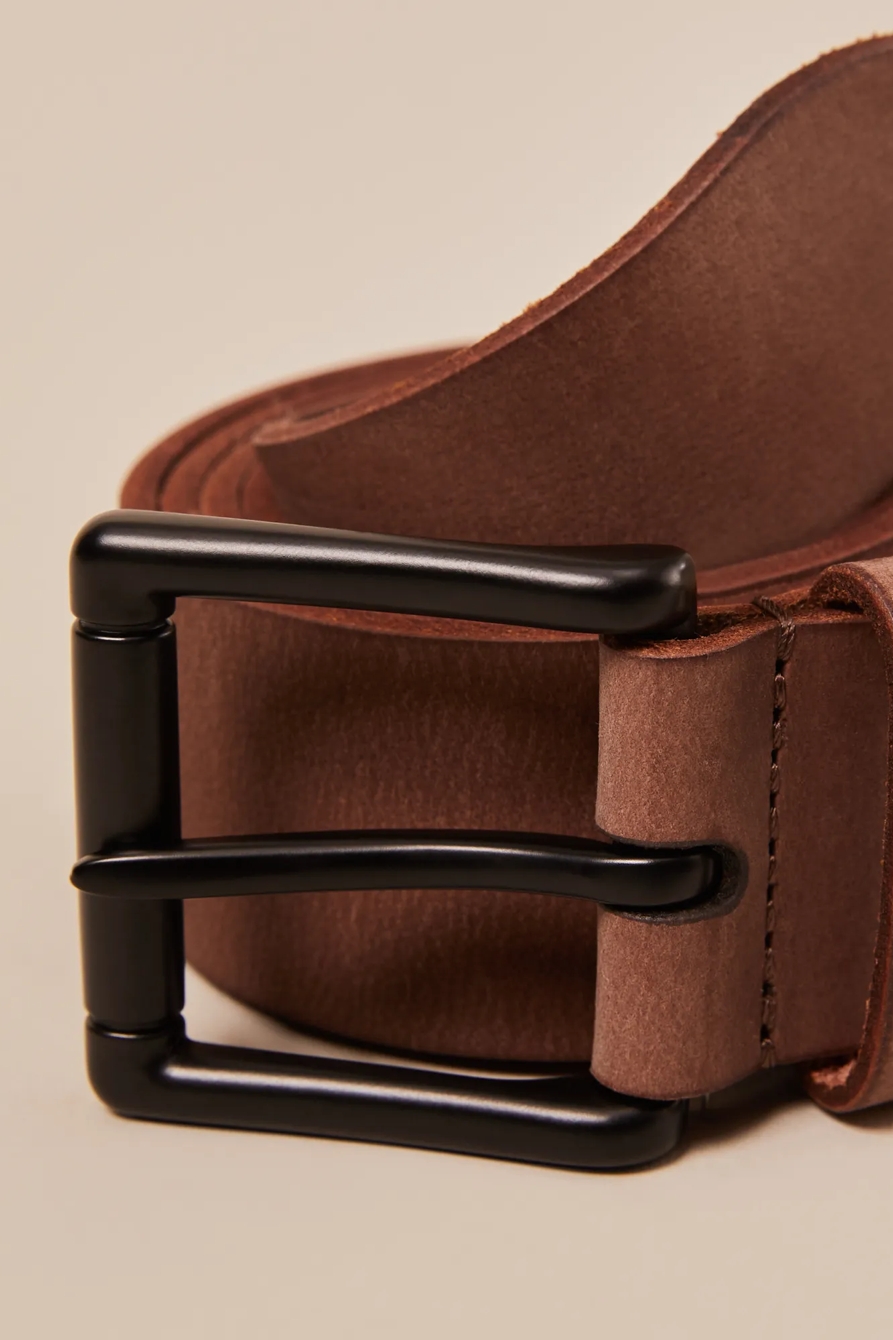 BLACK BUCKLE BELT — DARK BROWN — image 3