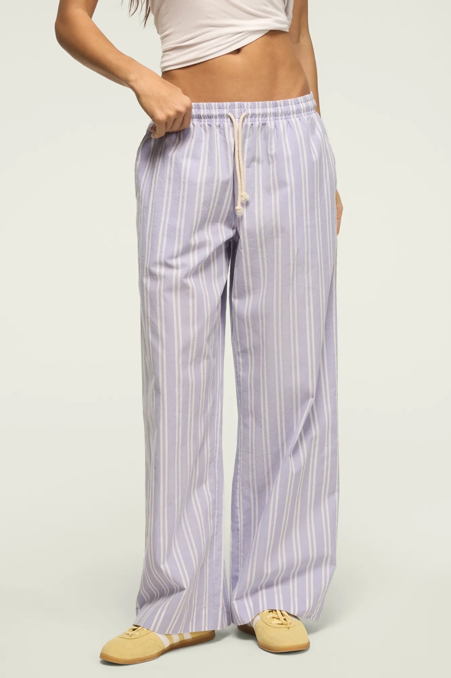 COTTON STRIPE PANTS — BLUE MULTI — image 2