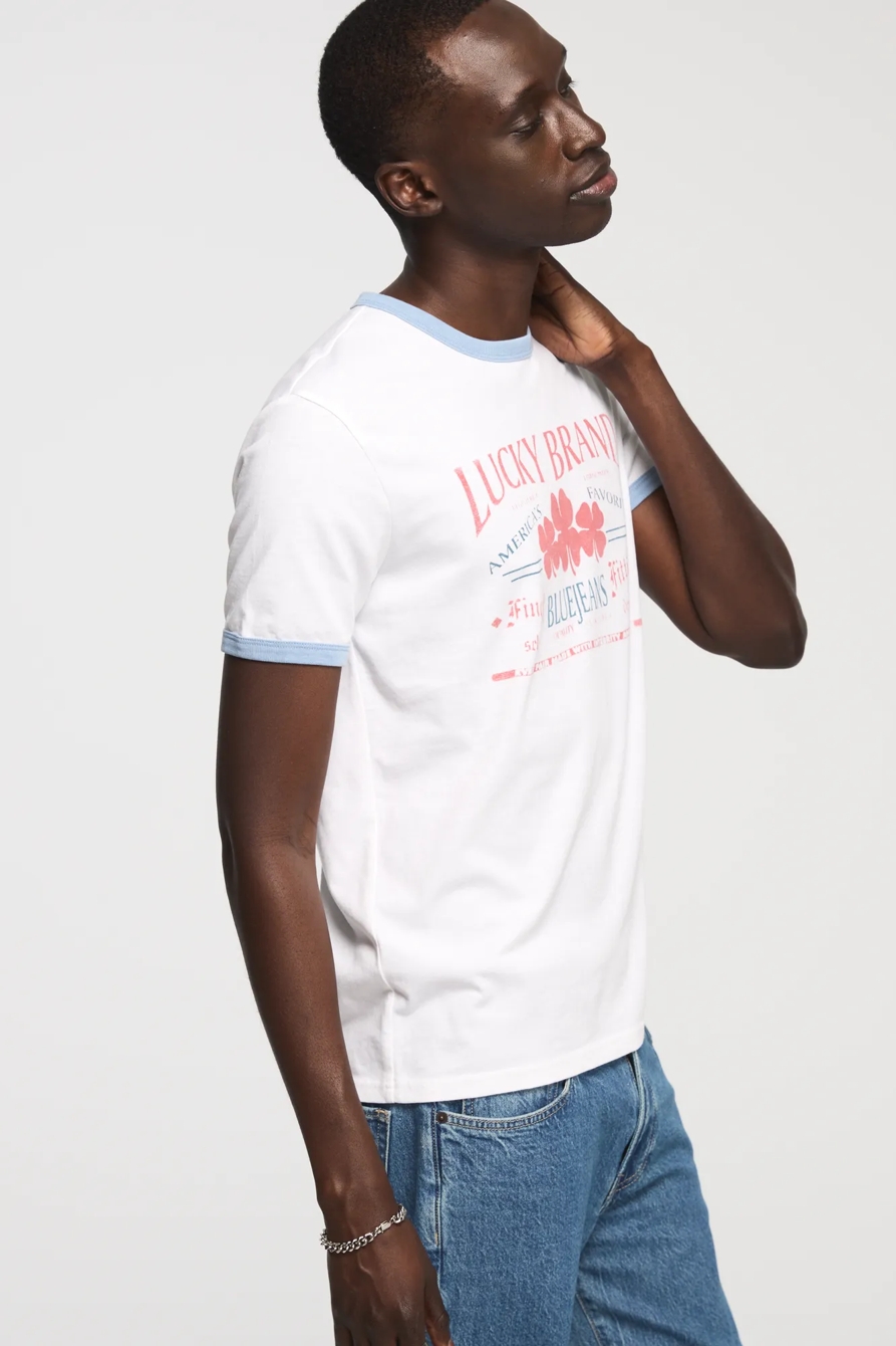 GRAPHIC TITLE RINGER TEE — BRIGHT WHITE — image 4