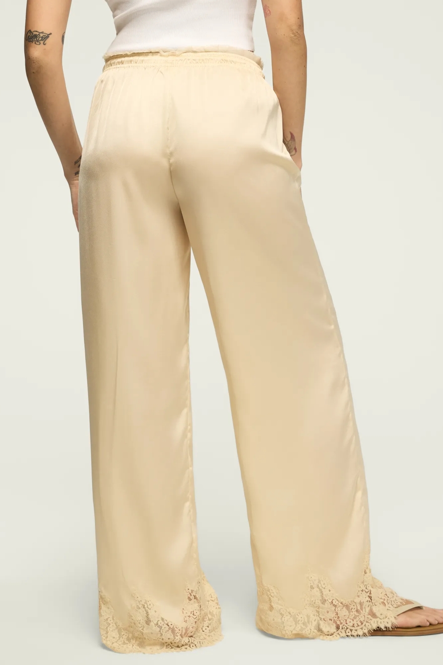 LACE TRIM PANT — CREAM — image 3