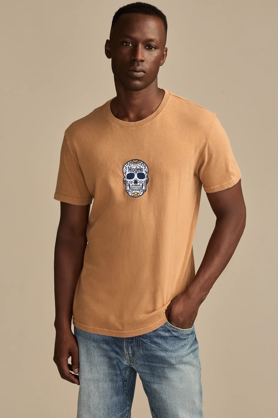 MODELO SMALL SKULL TEE — TOBACCO BROWN — image 1