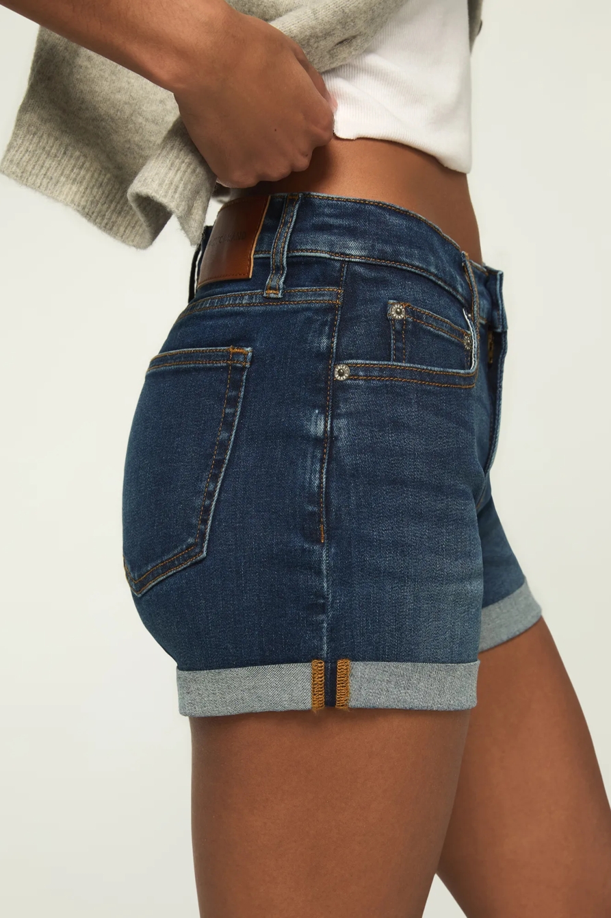 MID RISE AVA SHORT — NIGHT CAFE ROLLED WASH — image 5