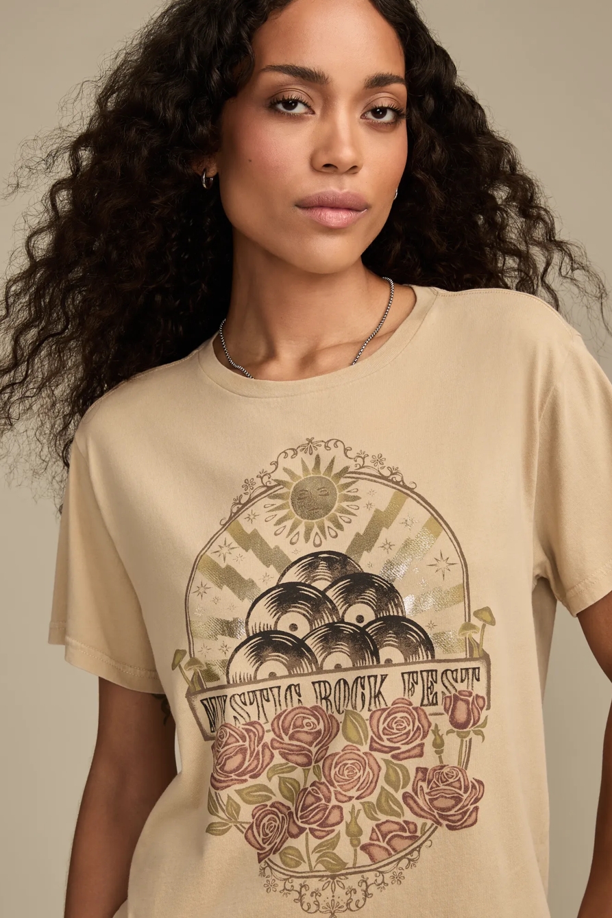 MYSTIC ROCK FEST BOYFRIEND TEE — WHITE PEPPER — image 2