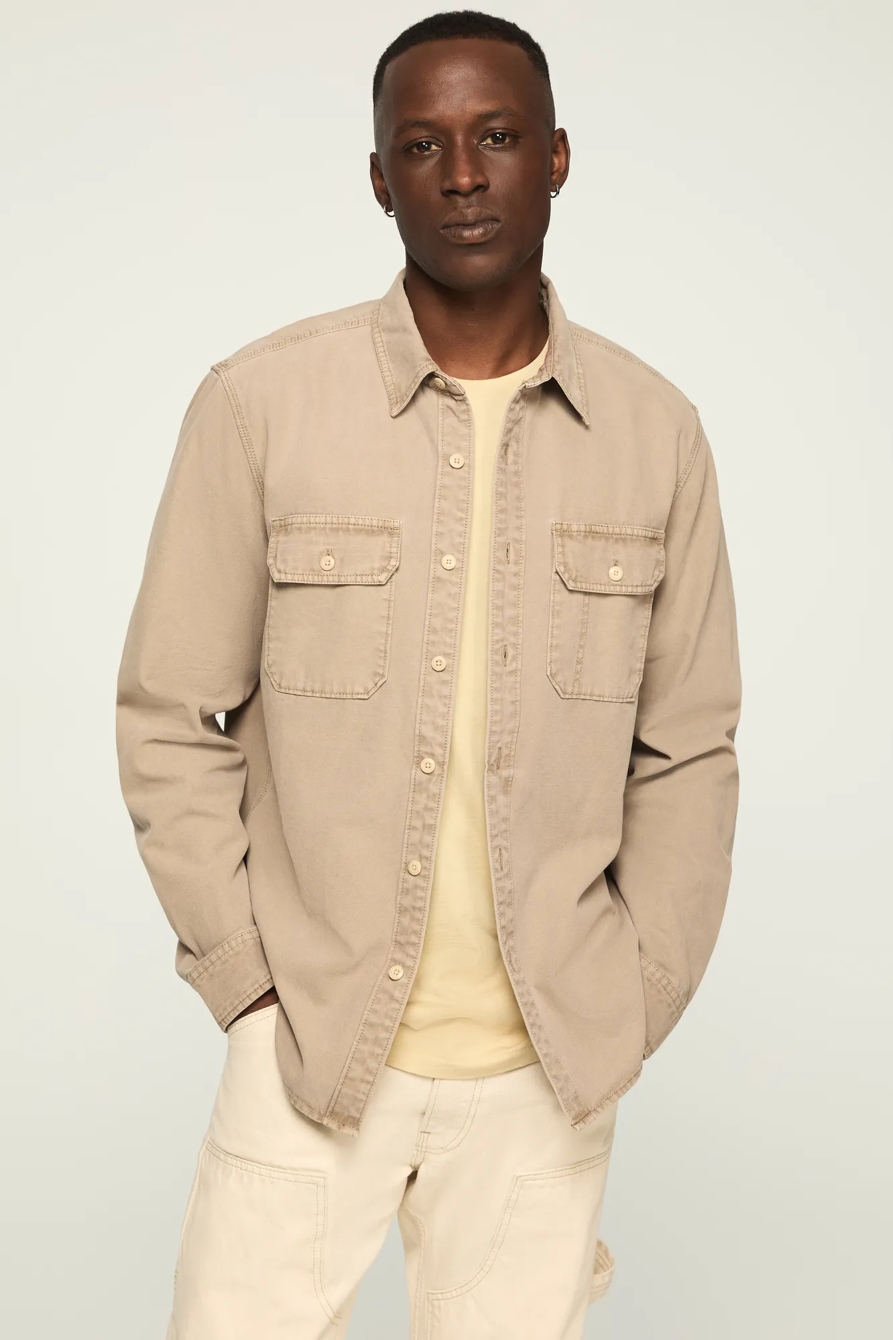 CANVAS WORKSHIRT — VINTAGE KHAKI — image 2