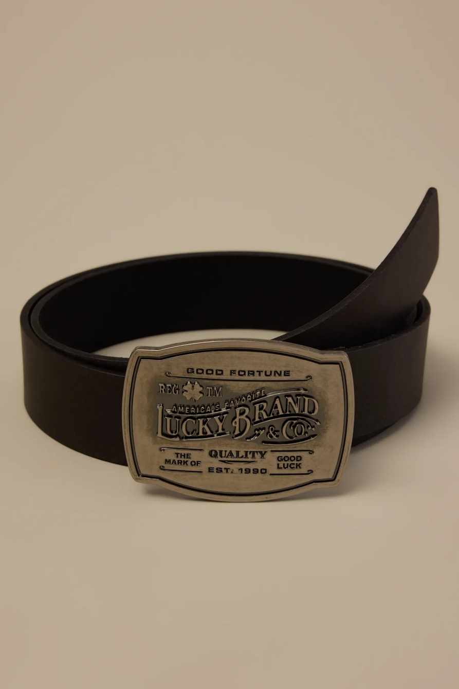 Plaque Buckle Belt — BLACK — image 1