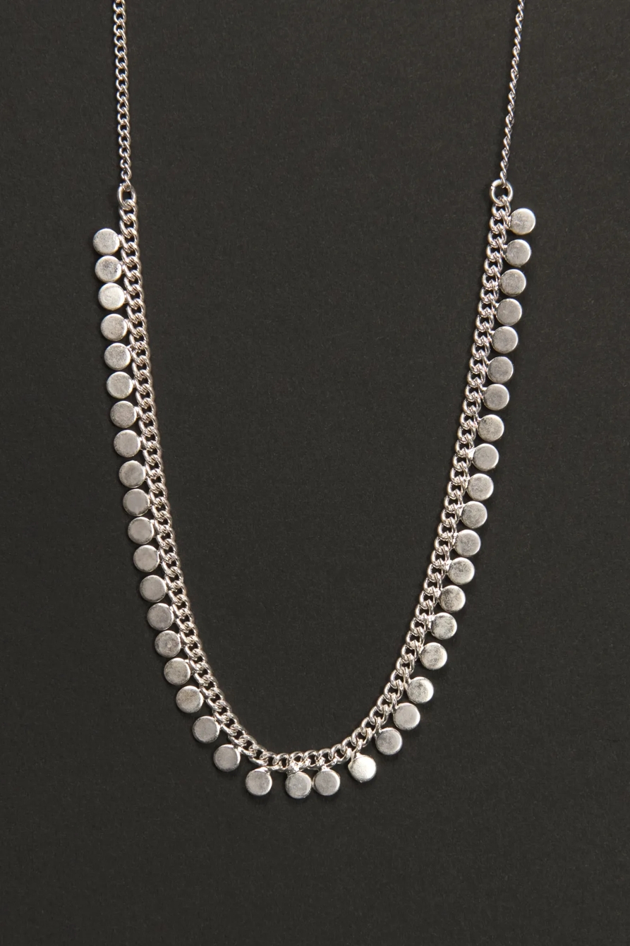 Circle Chain Necklace — SILVER — image 2