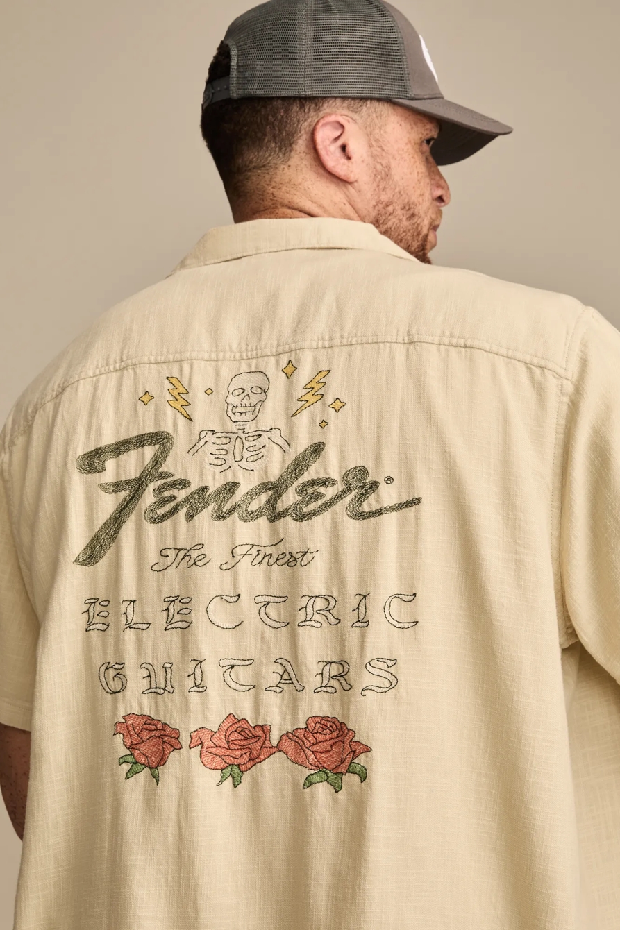 BIG & TALL FENDER CLUB SHORT SLEEVE SHIRT — TIDAL FOAM — image 2