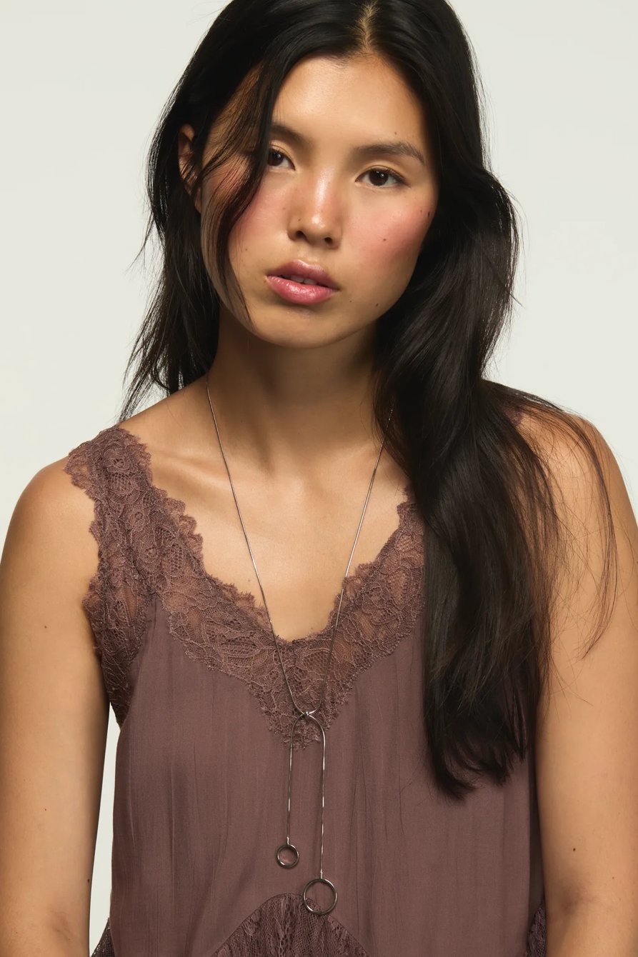 Circle Chain Necklace — SILVER — image 1