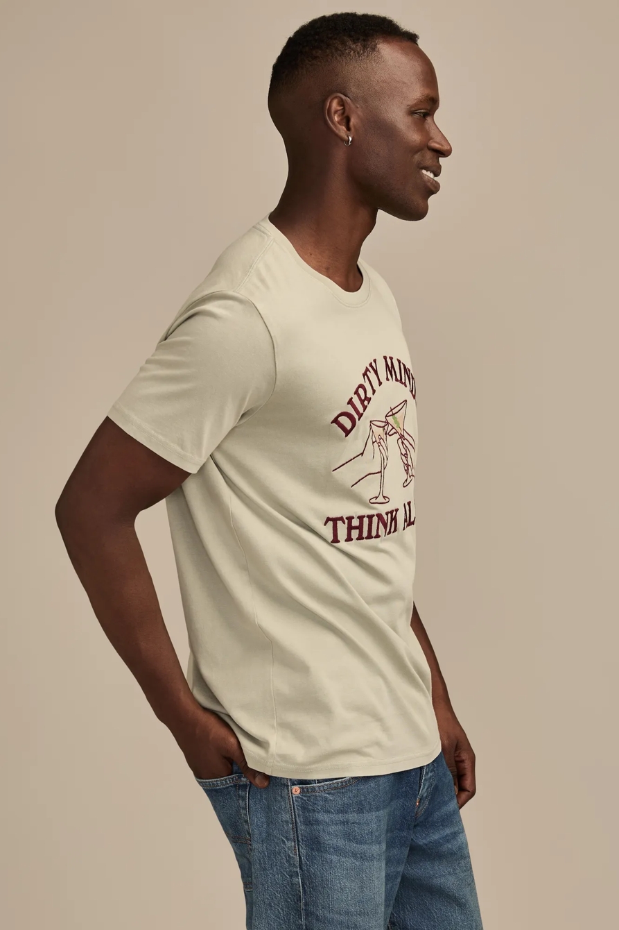 DIRTY MINDS MARTINI TEE — PUSSYWILLOW GRAY — image 3