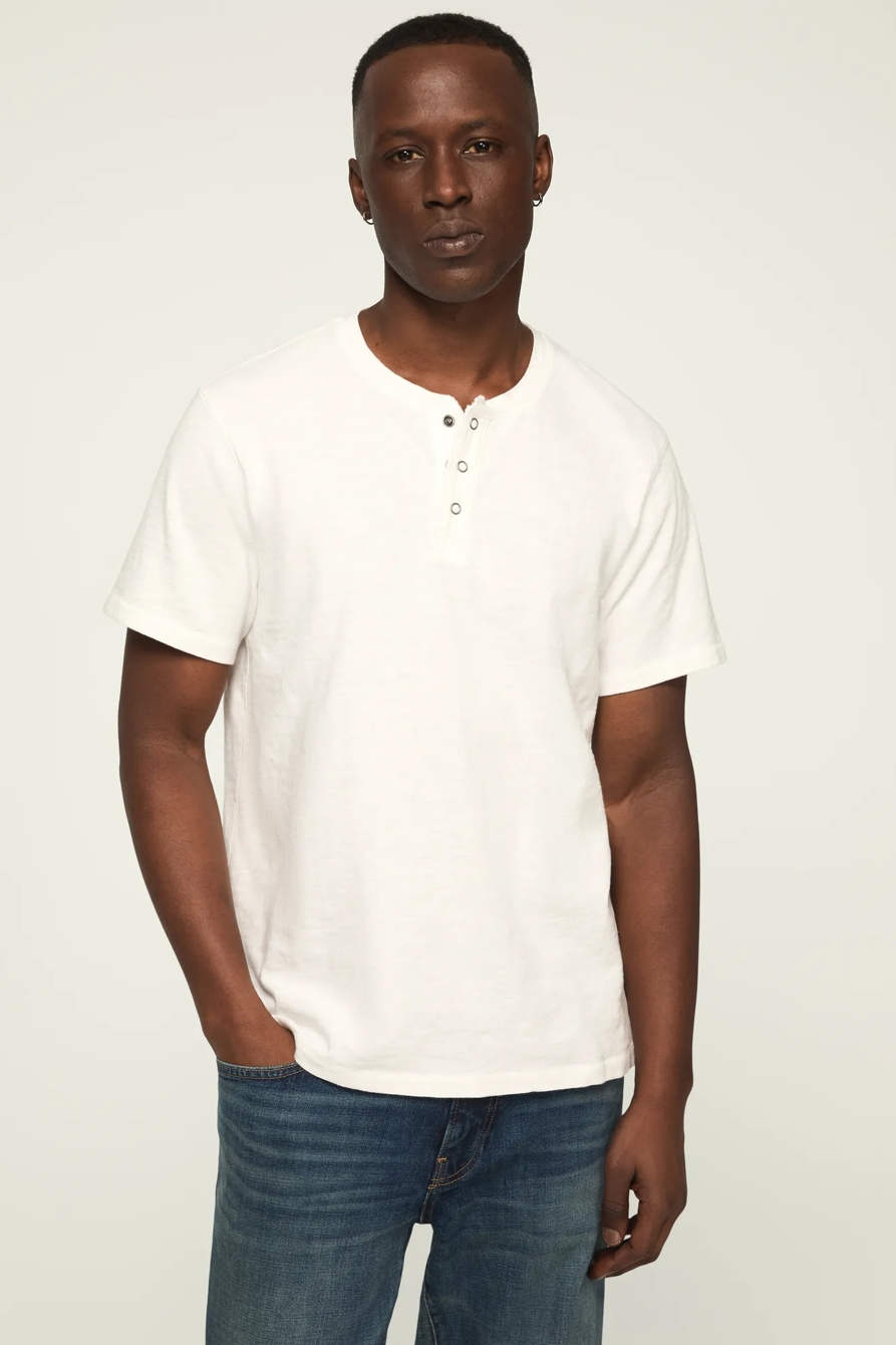WEEKEND JERSEY HENLEY — BRIGHT WHITE — image 2