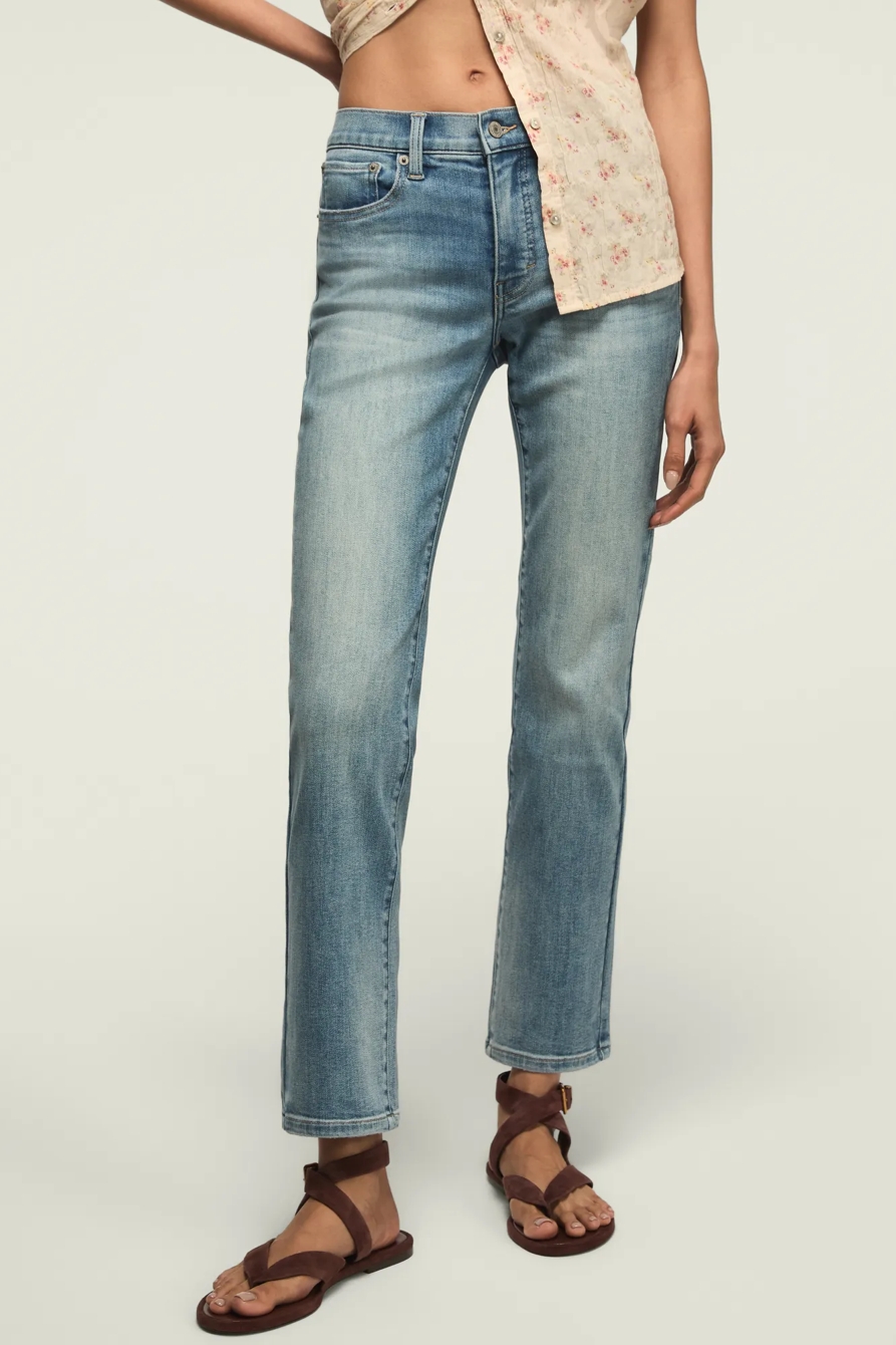 HIGH RISE ZOE STRAIGHT — HERE WE GO INDIGO WASH — image 2
