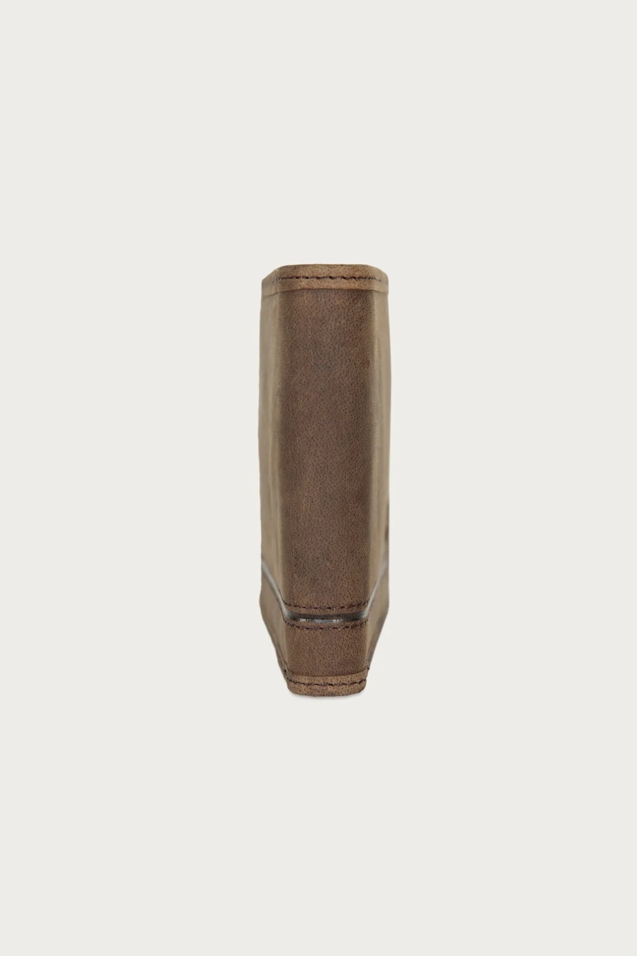 GROOVED LEATHER BIFOLD WALLET — DARK BROWN — image 6