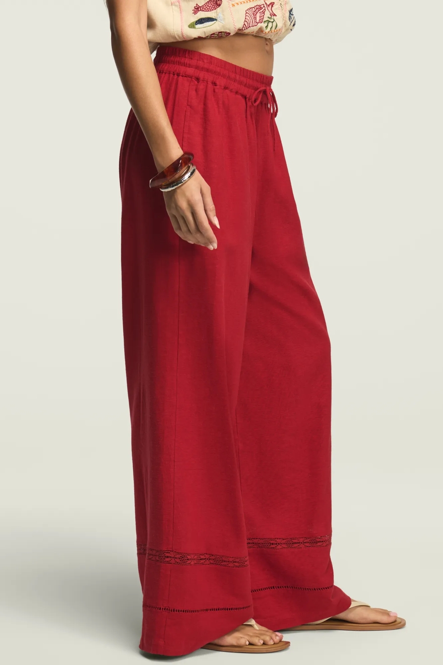 LINEN LACE TRIMMED PANT — EMBOLDENED — image 4