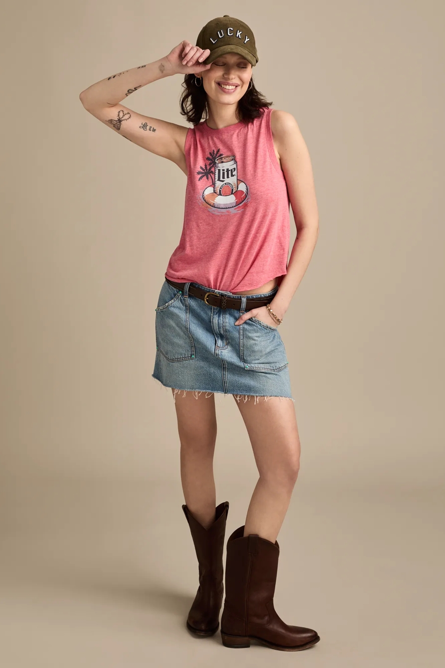 MILLER LITE FLOATY TANK — CALYPSO CORAL — image 1