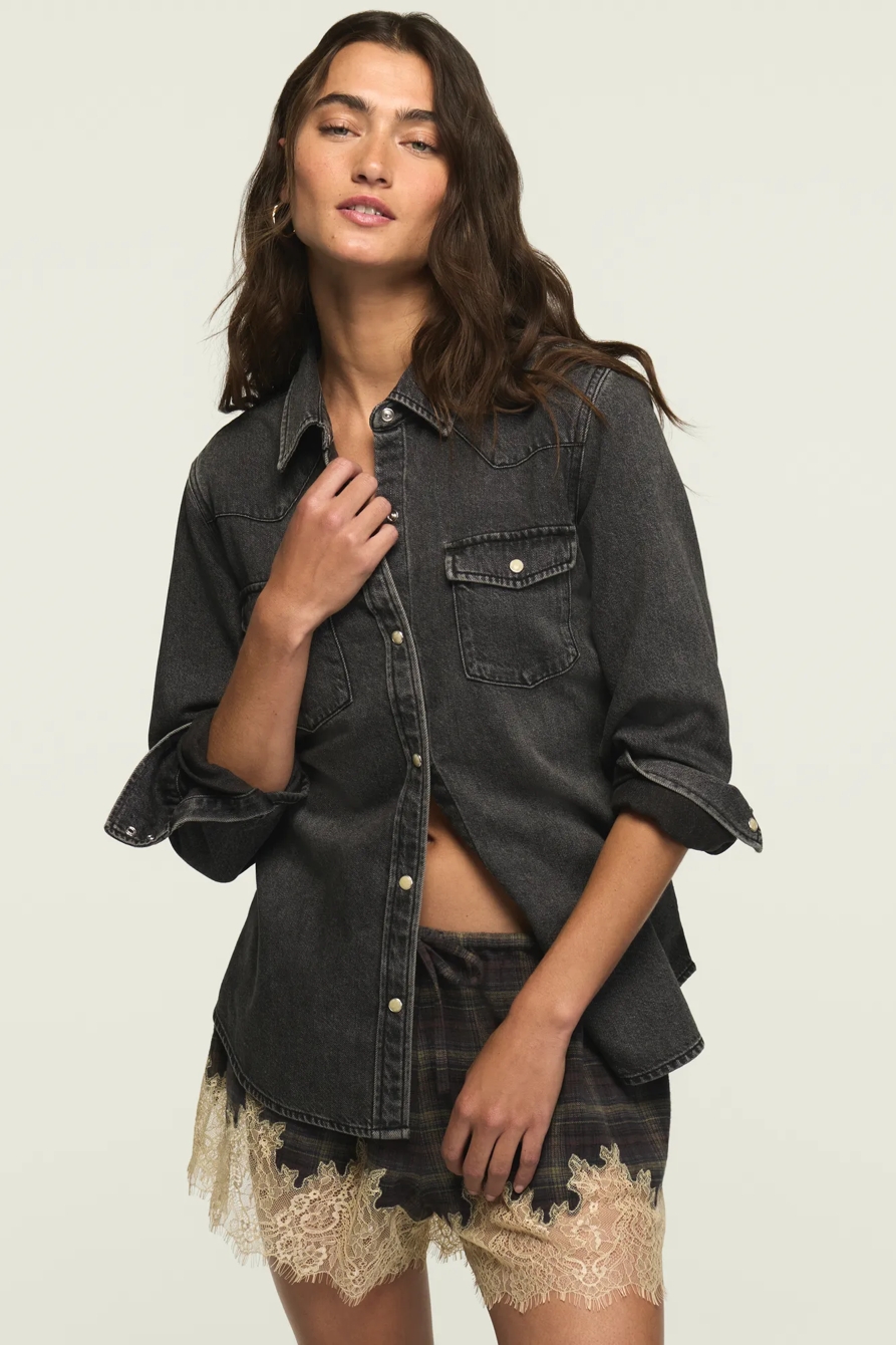 DENIM WESTERN SHIRT — FETCHING — image 1
