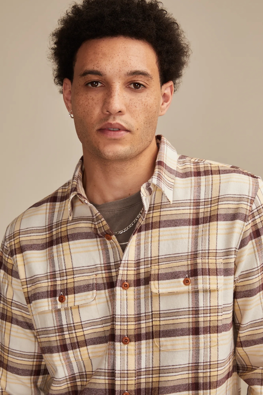 CLOUD SOFT FLANNEL SHIRT — TAN MULTI — image 2