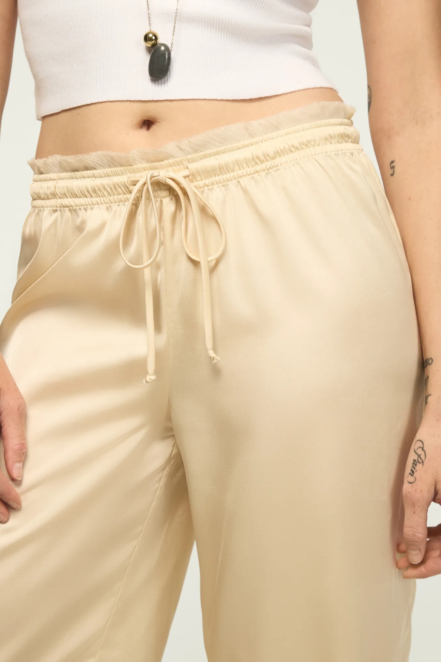 LACE TRIM PANT — CREAM — image 6