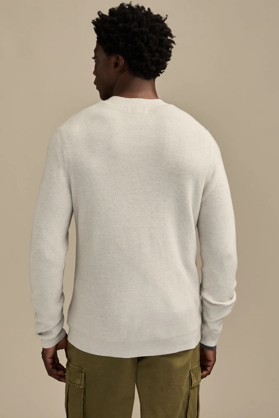 HENLEY PULLOVER — LIGHT HEATHER GREY — image 3