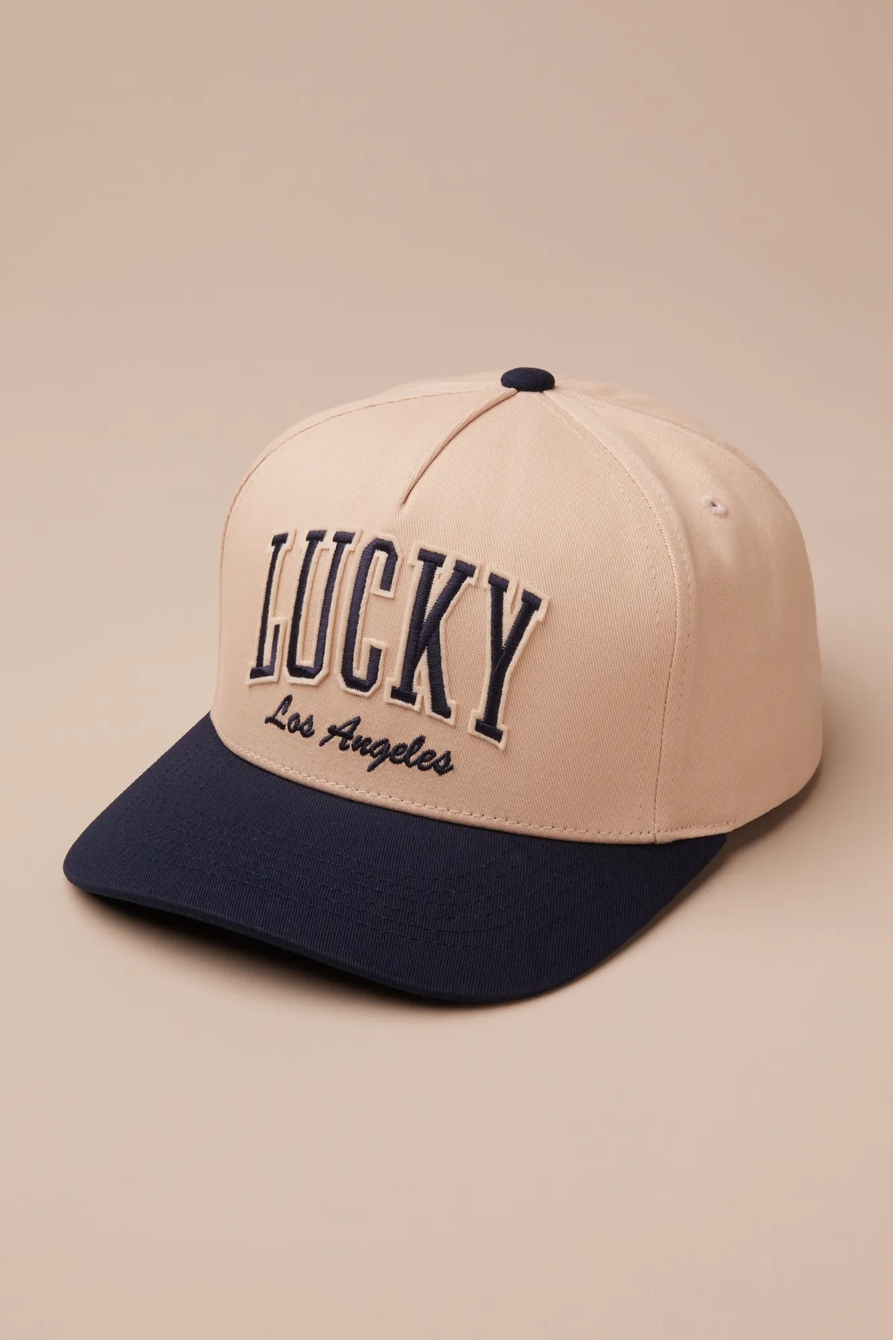 LUCKY LOGO BASEBALL CAP — NATURAL — image 1