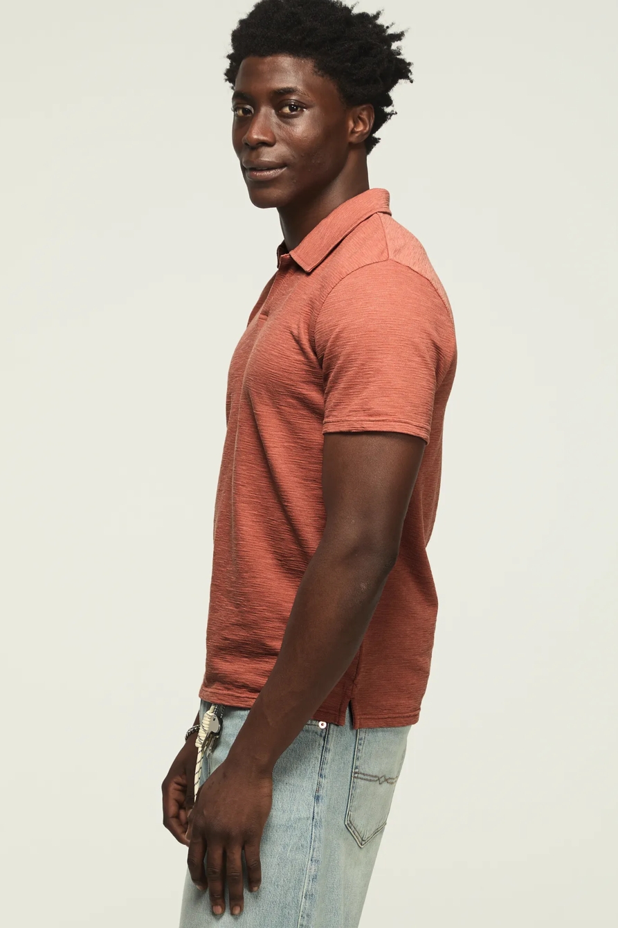 JACQUARD SLUB JERSEY SHIRT — COWHIDE — image 4