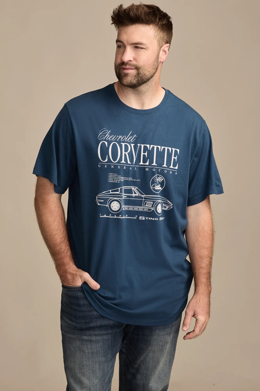 BIG & TALL CORVETTE TEE — INSIGNIA BLUE — image 1