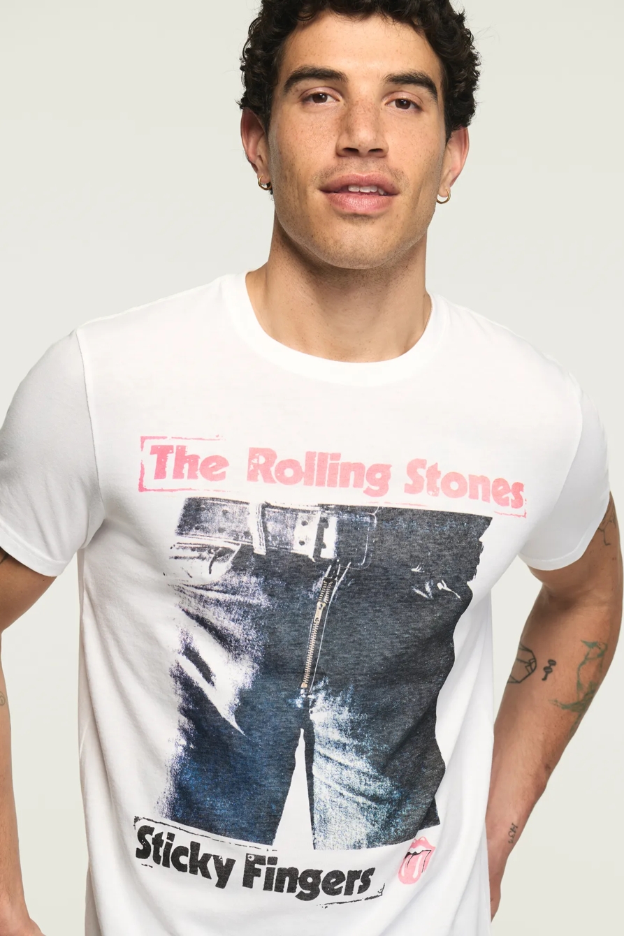 ROLLING STONES STICKY FINGERS TEE — BRIGHT WHITE — image 1