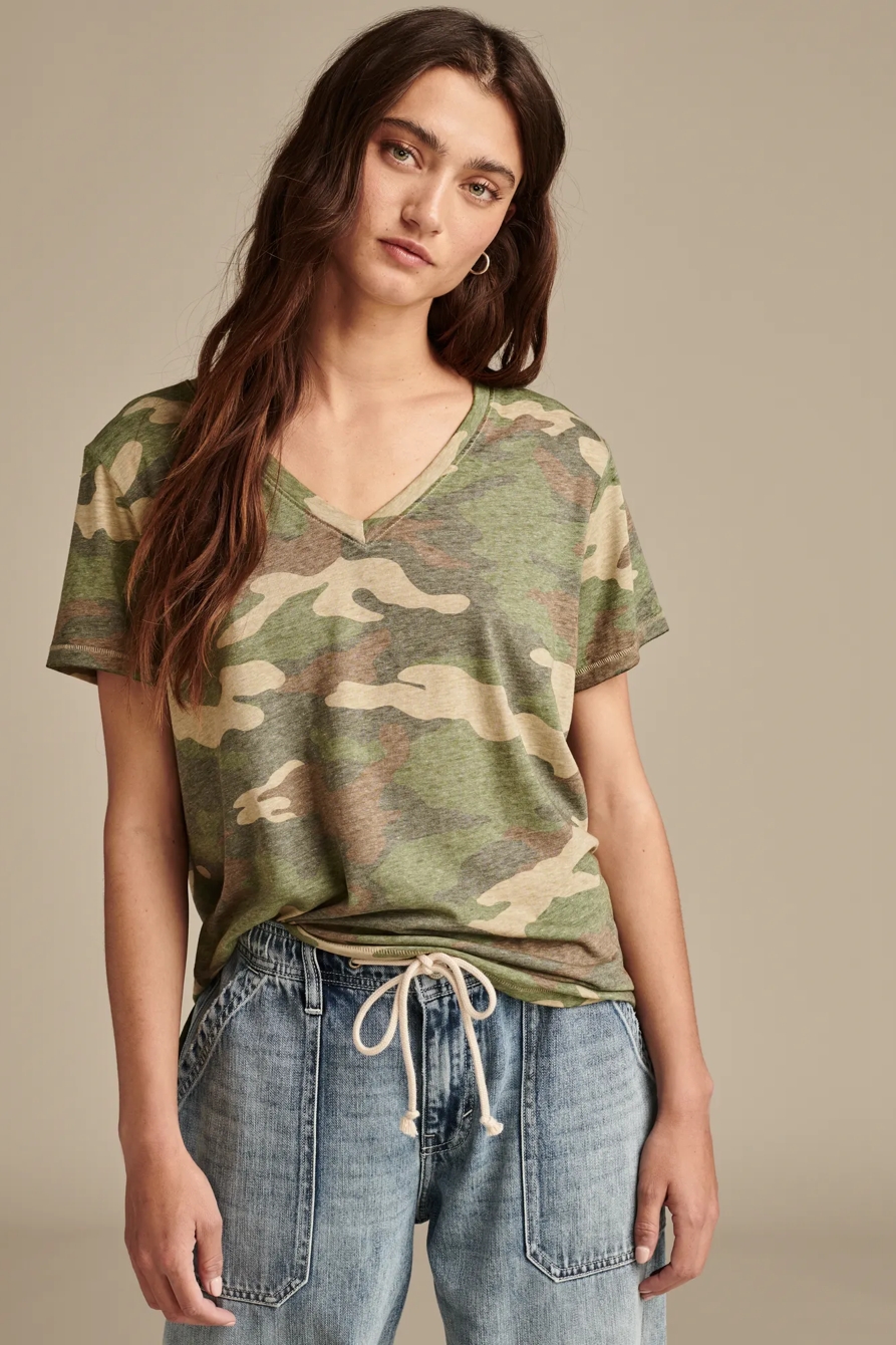 CLASSIC V-NECK — GREEN CAMO — image 1