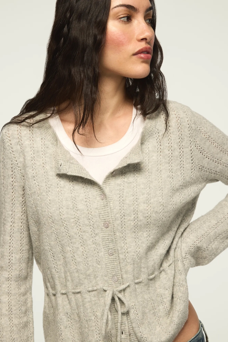 CLOUD SOFT BABYDOLL CARDIGAN — LIGHT HEATHER GRAY — image 4