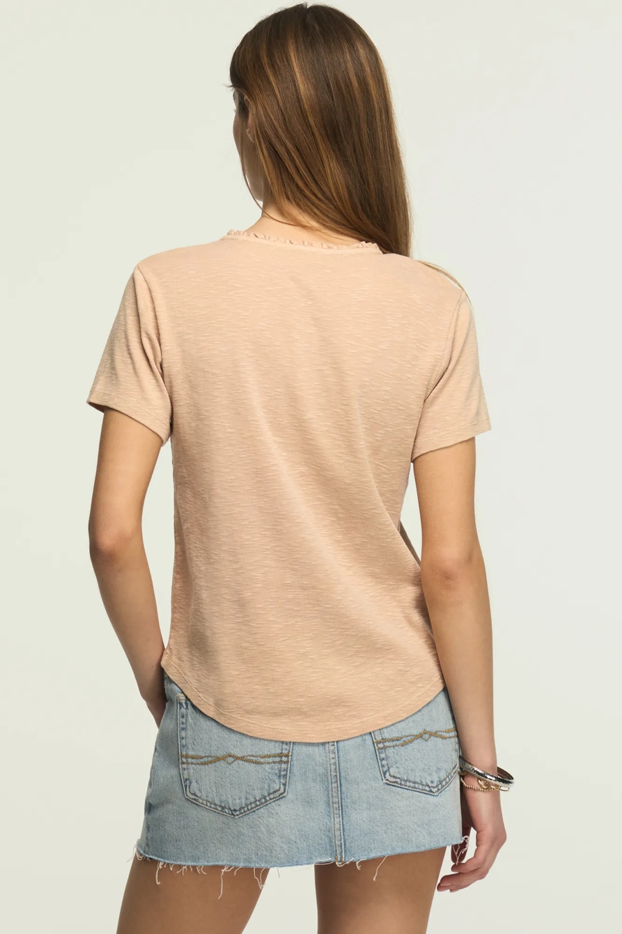 EMBROIDERED YOKE HENLEY TEE — MORGANITE — image 3