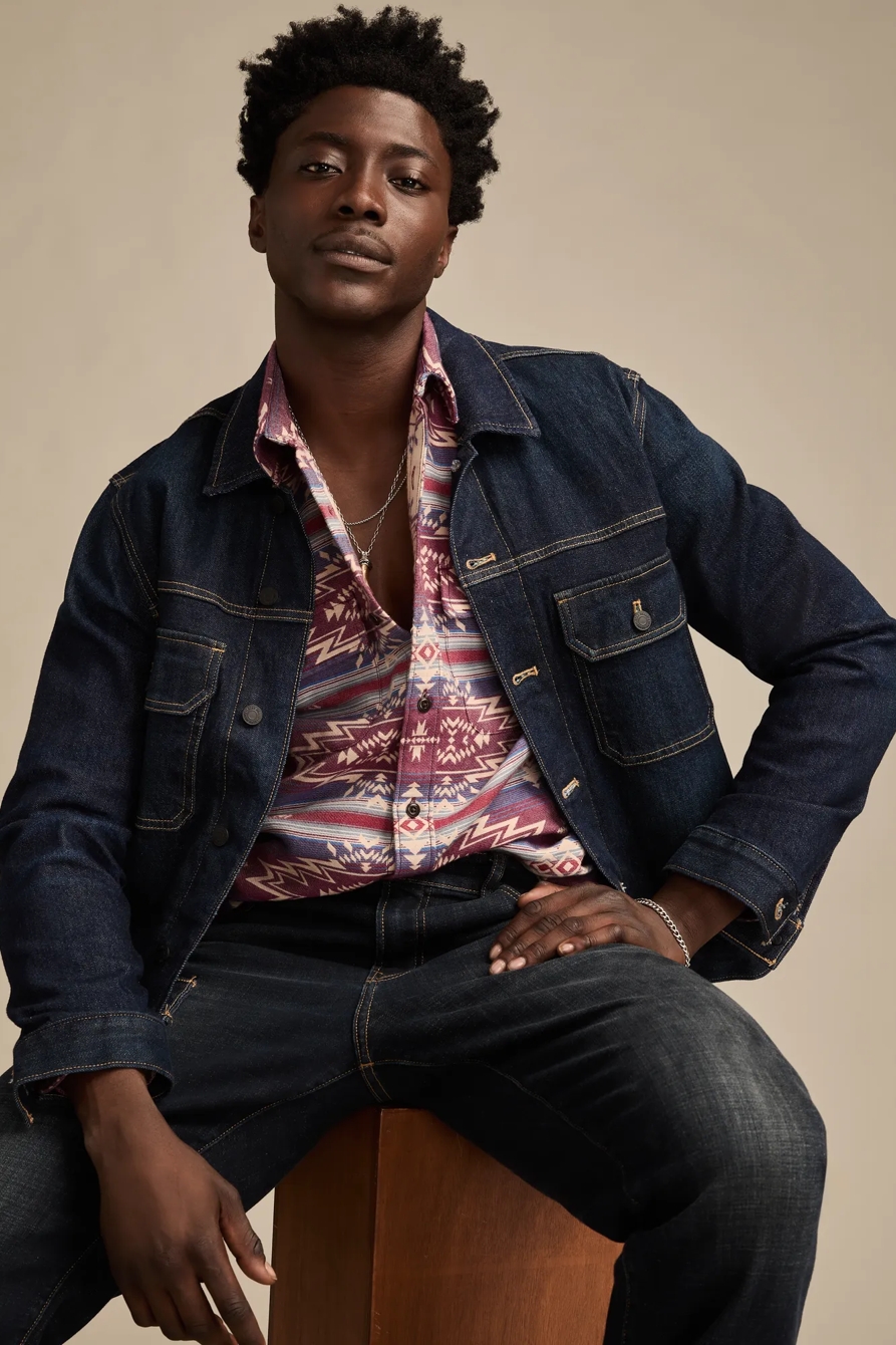 JACQUARD FLANNEL HUMBOLDT SHIRT — RED MULTI — image 2