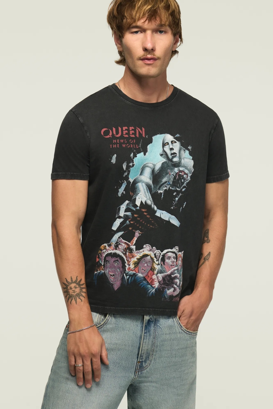 QUEEN NEWS OF THE WORLD TEE — JET BLACK — image 1