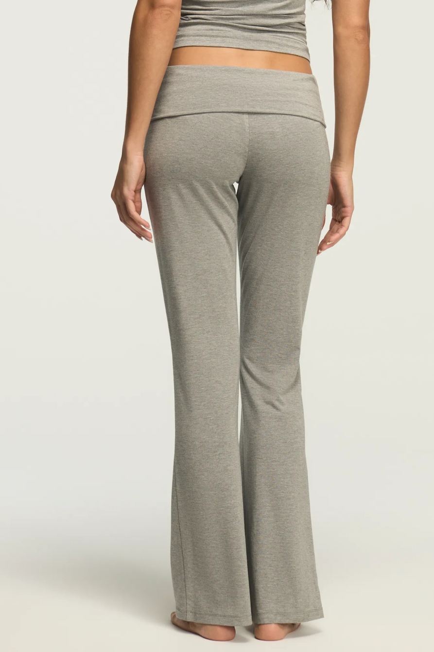 SOFT LOUNGE FLARE PANT — GREY HEATHER — image 3