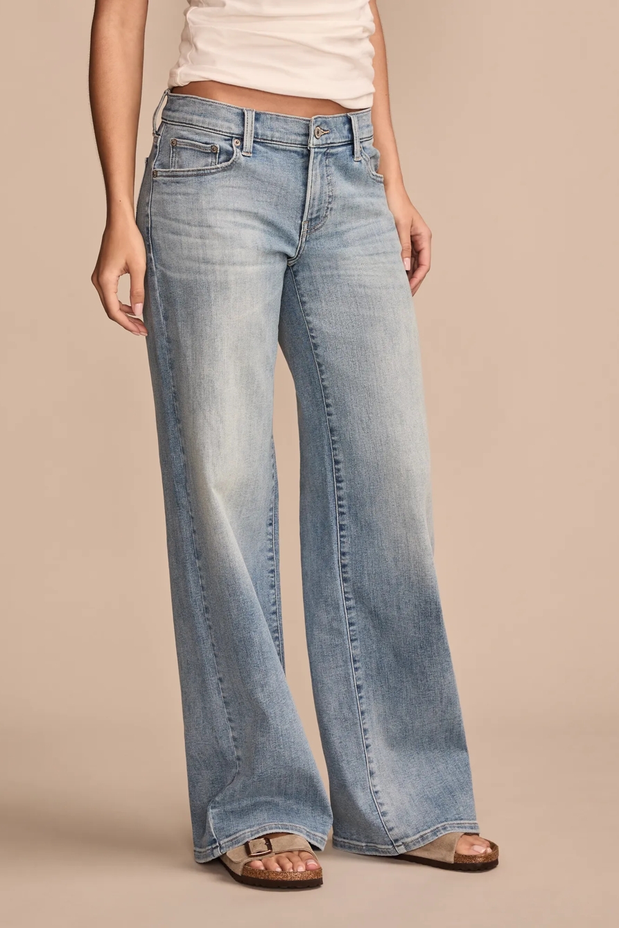 MID RISE SWEET WIDE LEG — HERE WE GO INDIGO WASH — image 2