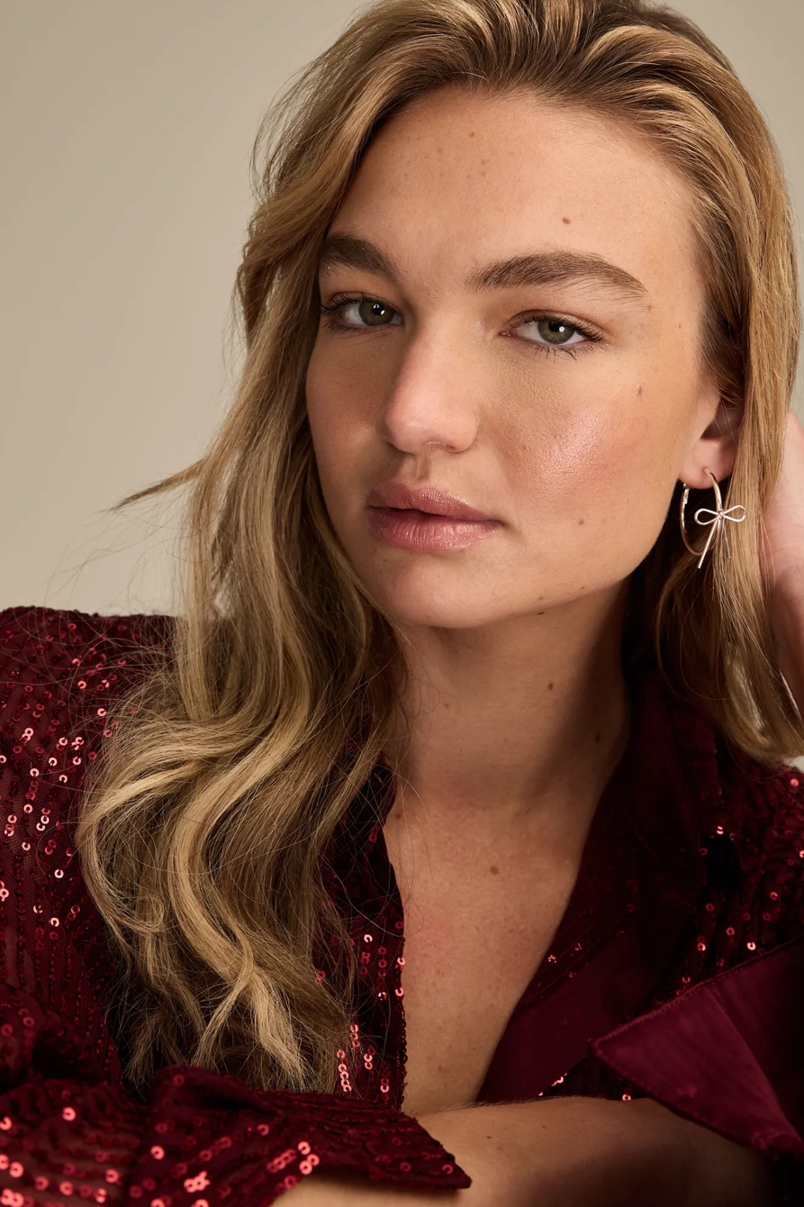 Knotted Hoop Earrings — SILVER — image 1