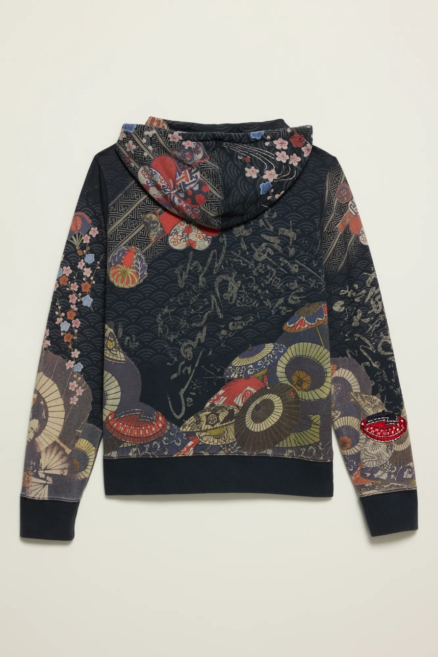 Lucky Brand Vintage Y2K Full Zip Hoodie — NAVY MULTI — image 2