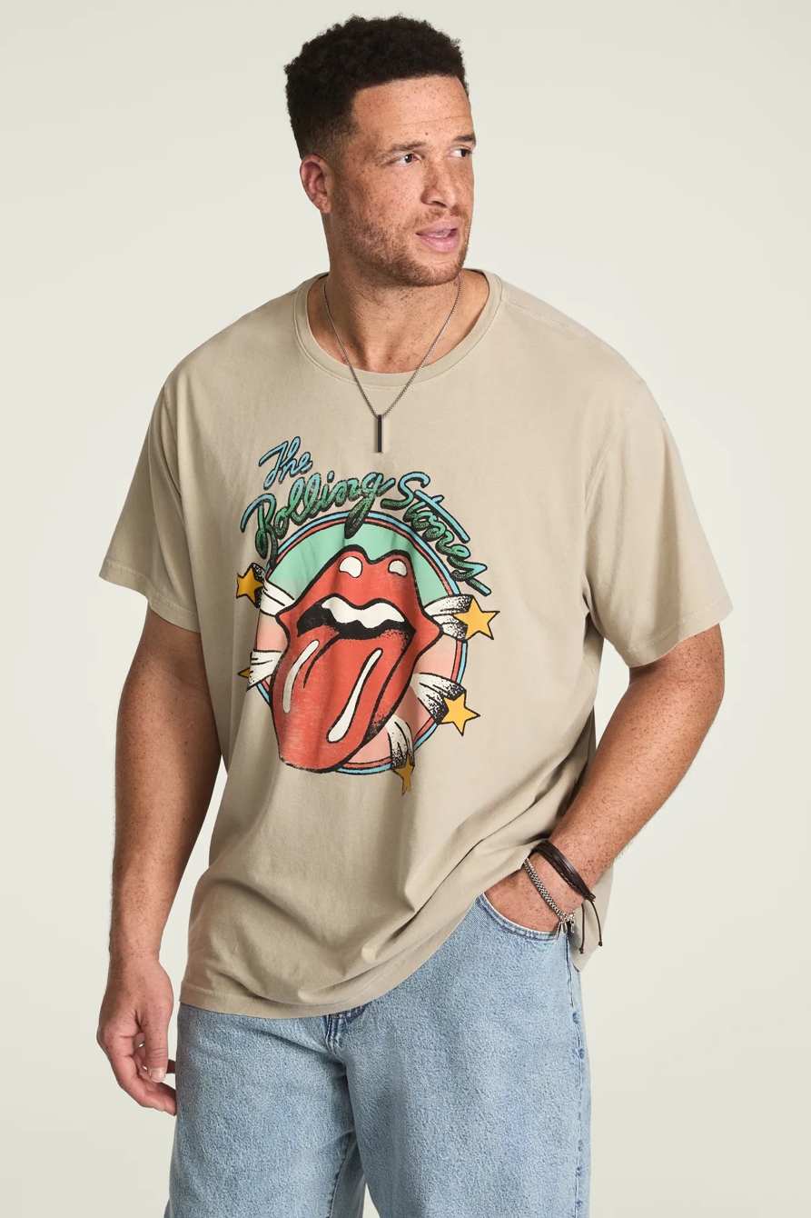 Big & Tall ROLLING STONES STARS TEE — PUSSYWILLOW GRAY — image 2