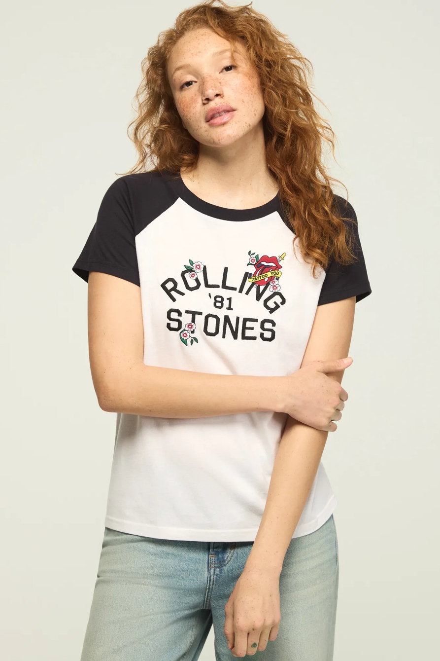 ROLLING STONES TATTOO YOU RAGLAN TEE — BRIGHT WHITE — image 4