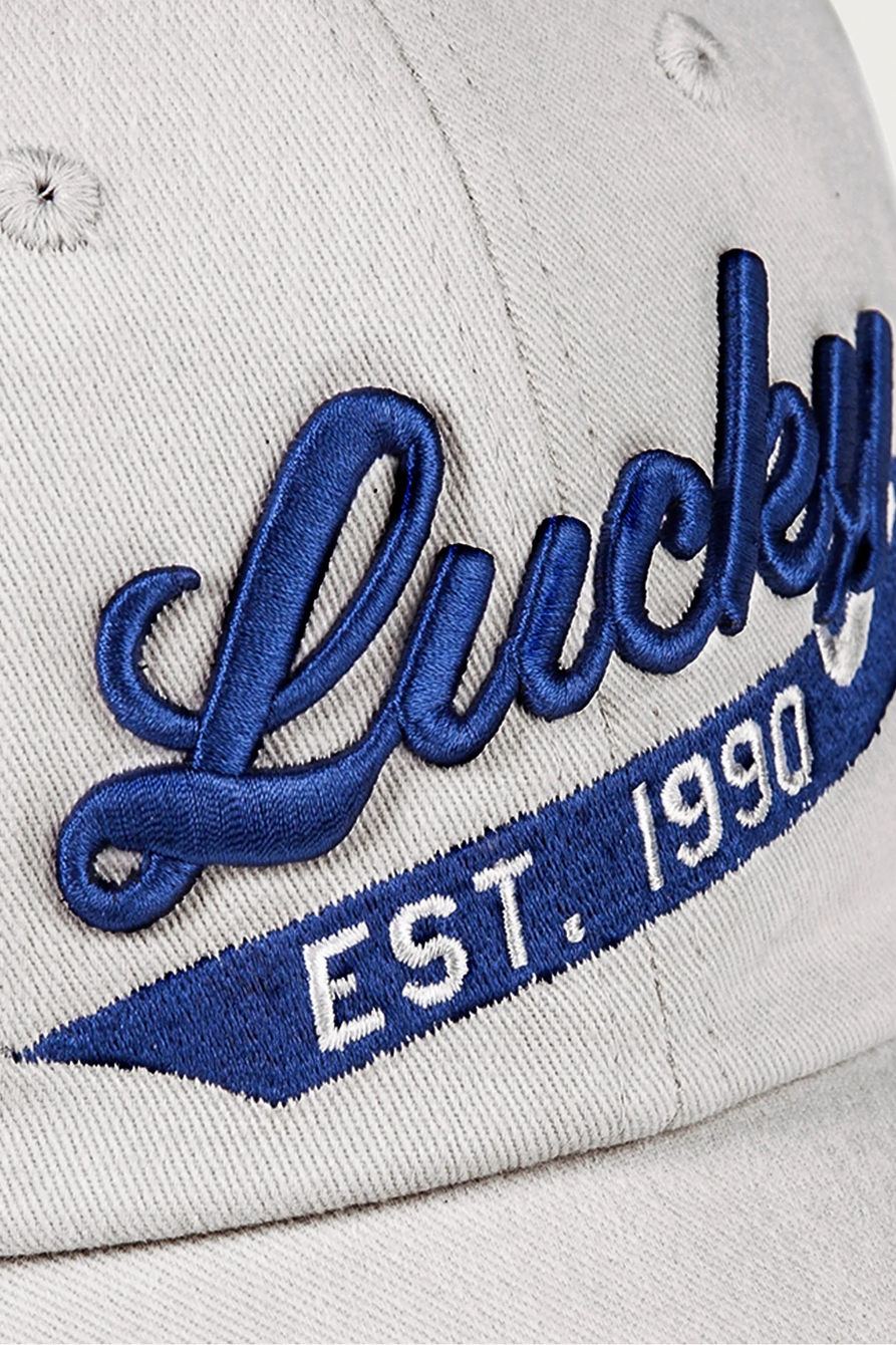 Lucky 1990 Embroidered Dad Hat — OPEN GREY — image 3
