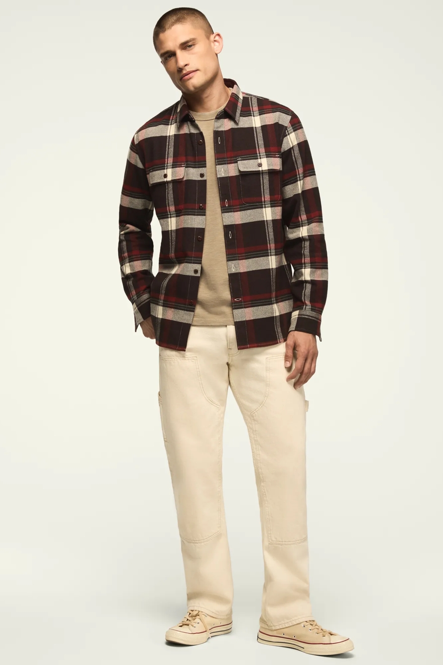 PLAID CLOUD SOFT FLANNEL SHIRT — BROWN PLAID — image 1