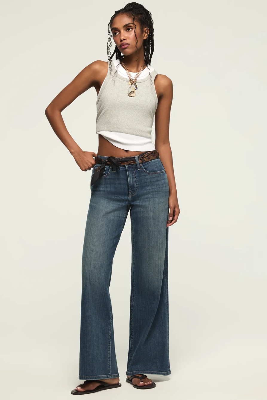 HIGH RISE STEVIE WIDE LEG — BLUE BABY WASH — image 1