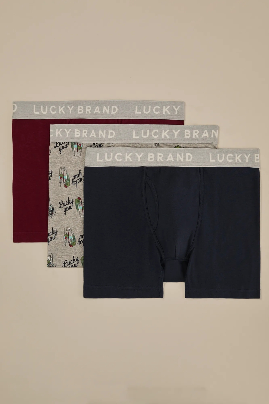 3 PACK STRETCH BOXER BRIEFS — MULTI — image 1