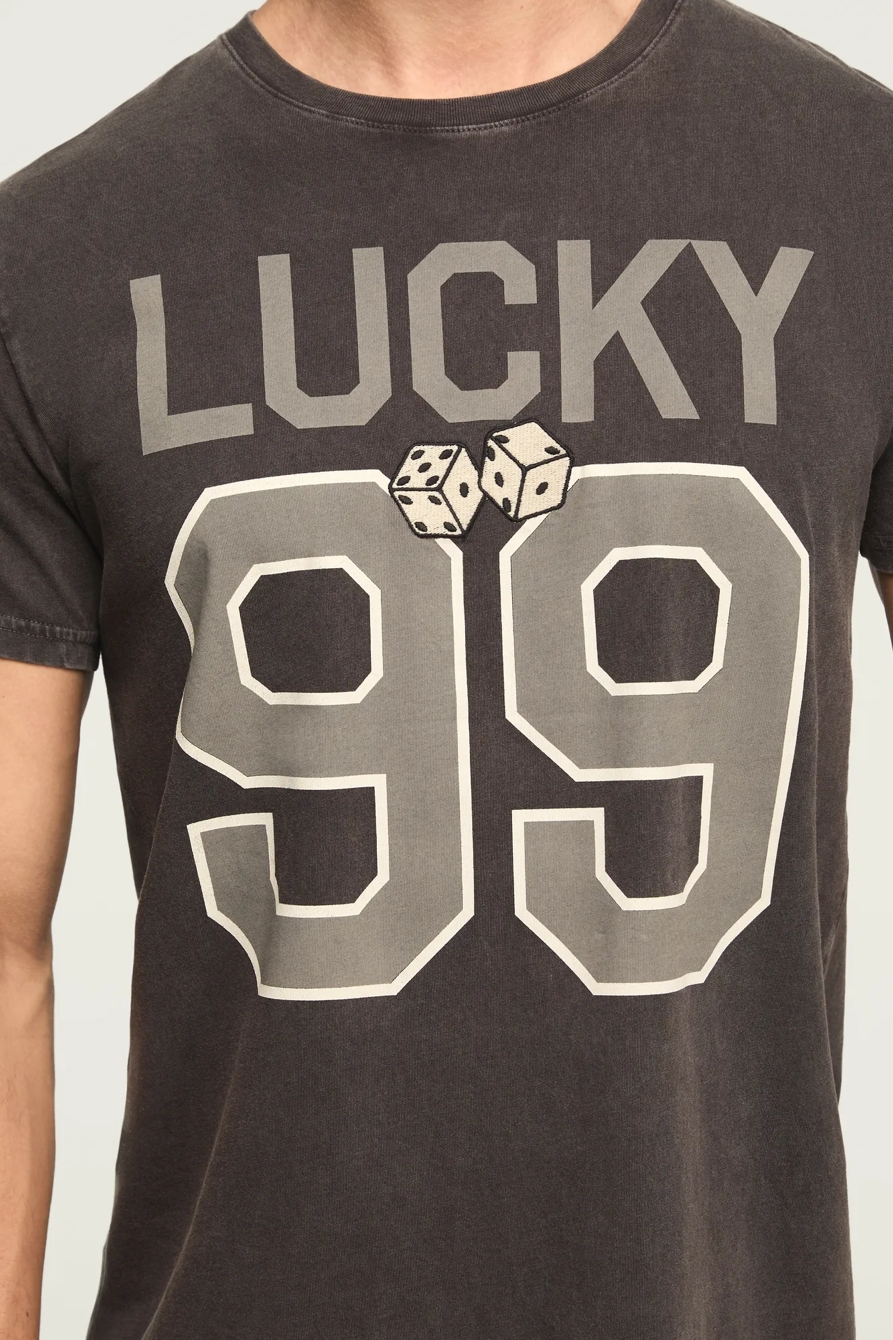 LUCKY DICE FOOTBALL TEE — JET BLACK — image 2