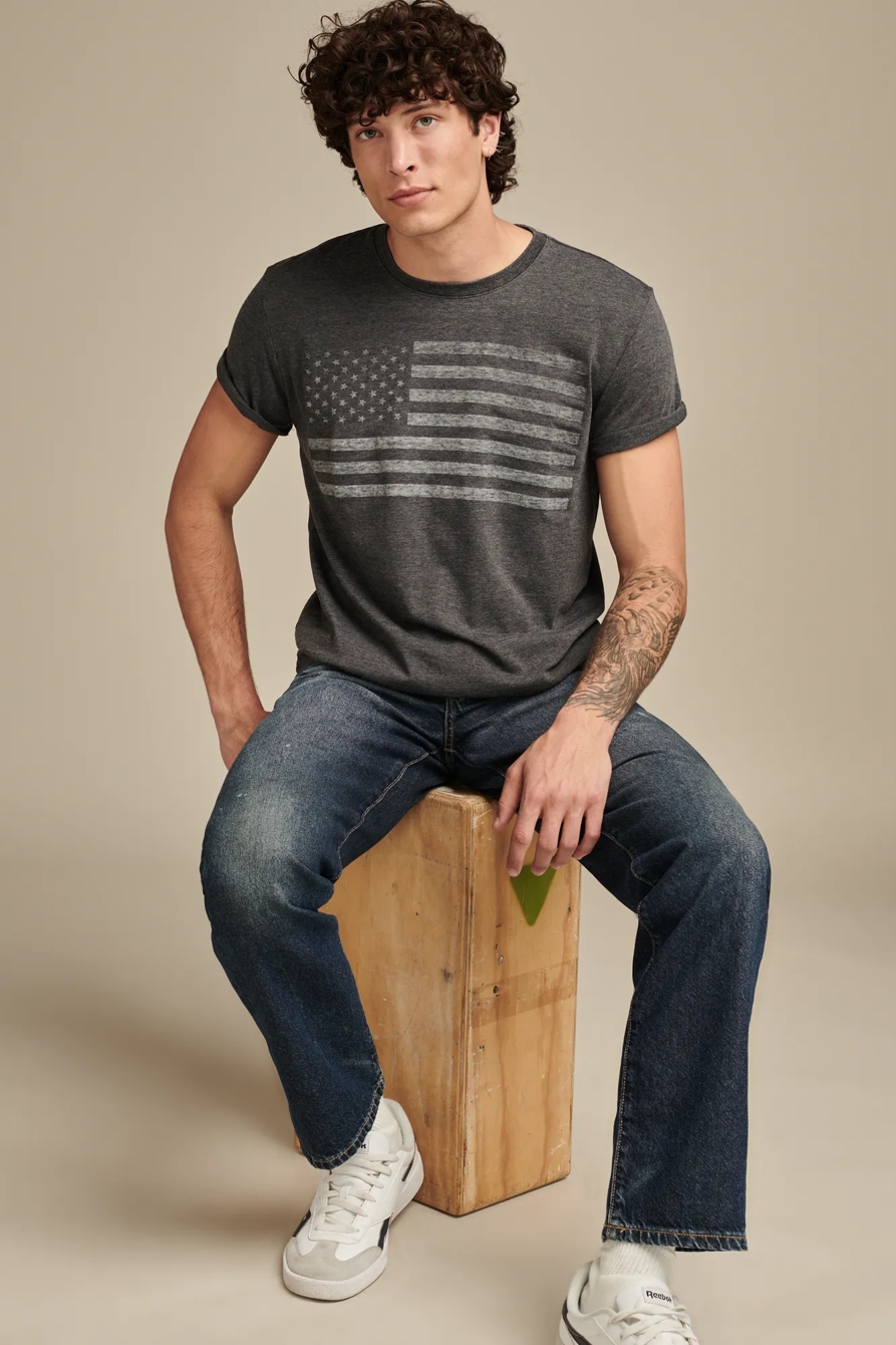 USA FLAG TEE — JET BLACK — image 5
