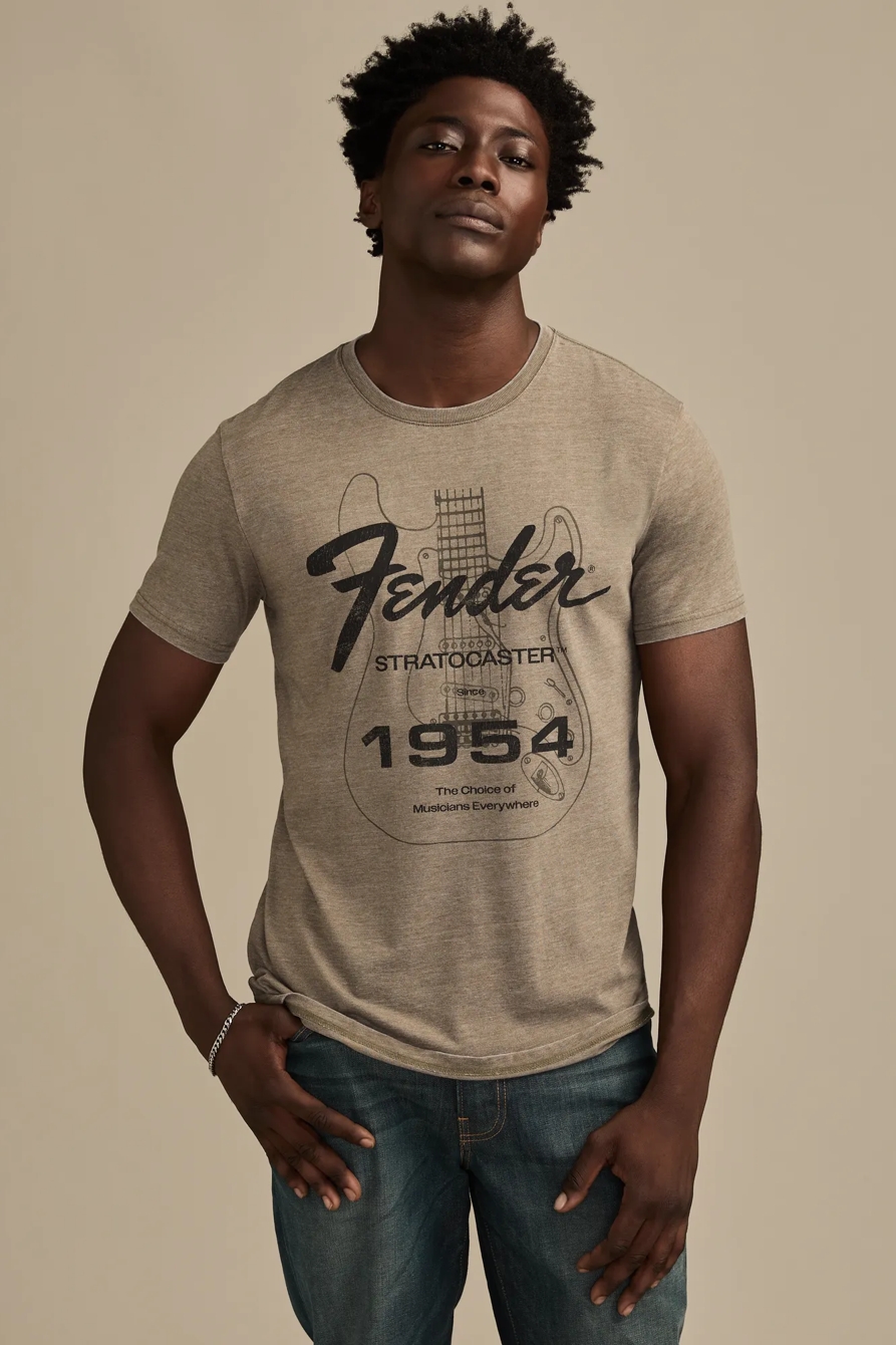 FENDER STRATOCASTER TEE — TARMAC — image 1