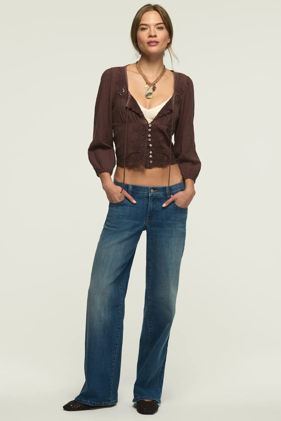 MID RISE SWEET WIDE LEG — SOMETHING NEW WASH — image 1