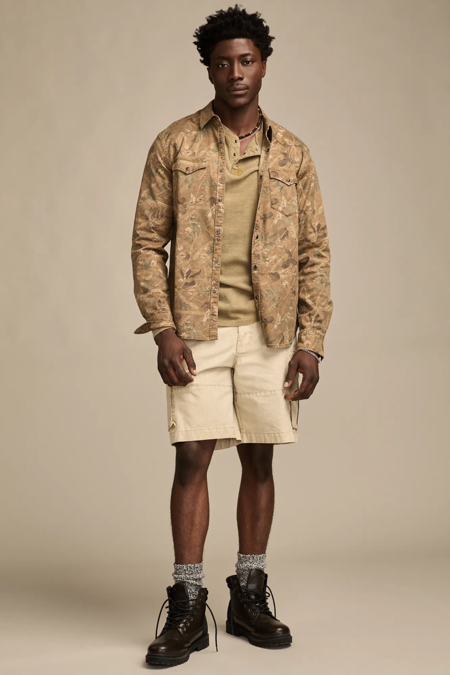 LONG SLEEVE TWILL WESTERN SHIRT — FIELD CAMO MULTI — image 5