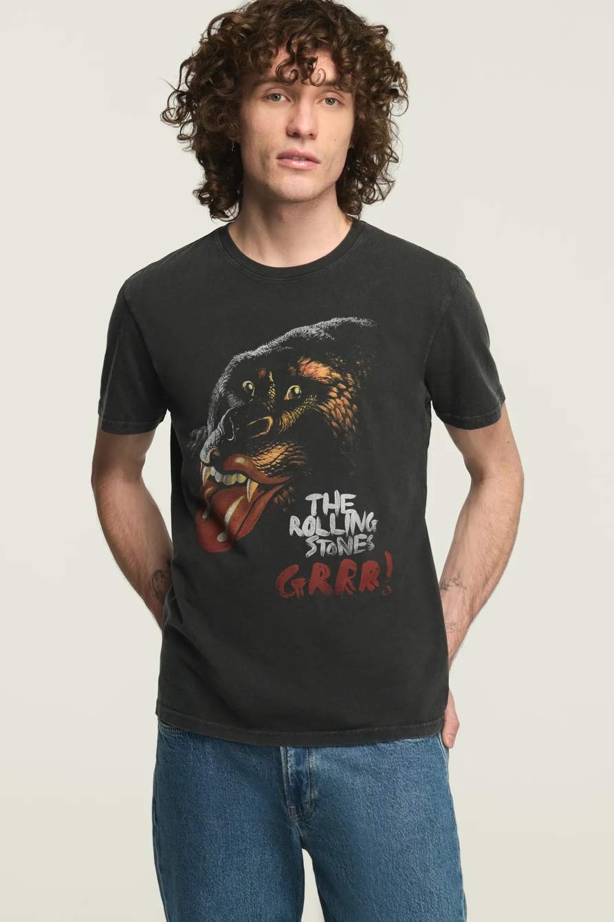 ROLLING STONES GRRR TEE — JET BLACK — image 1