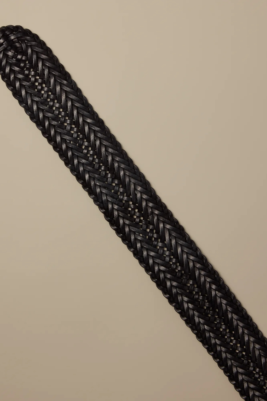 WOVEN CONCHO BELT — BLACK — image 2